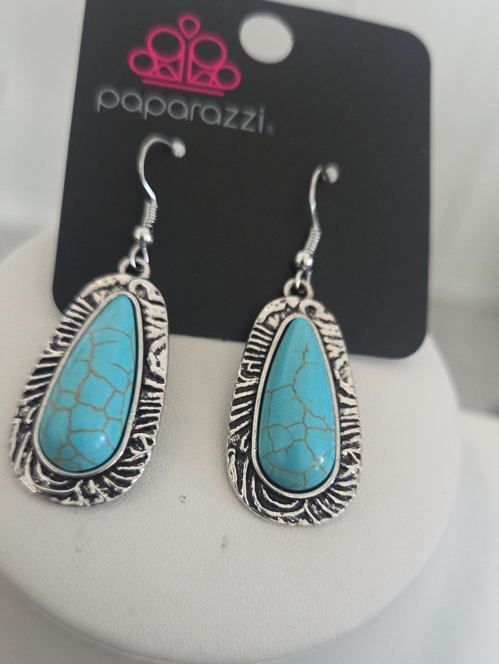 Paparazzi Crusin Colorado Blue Earrings NWT